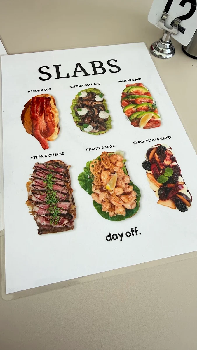 Menu, Day Off