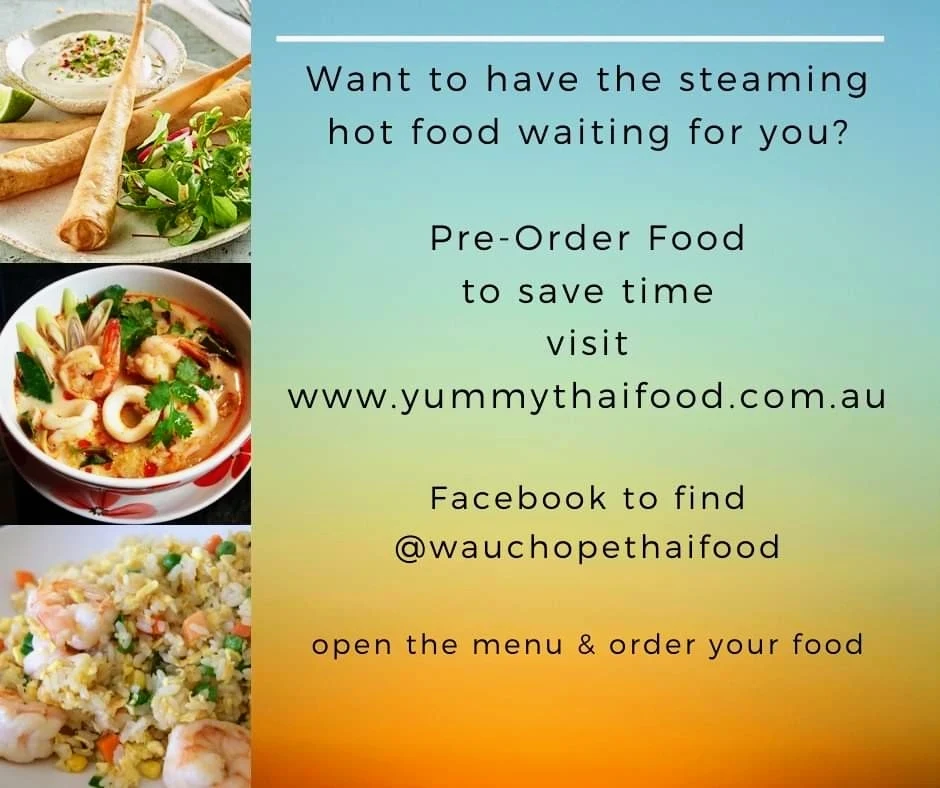 Menu, Yummy Thai at Wauchope