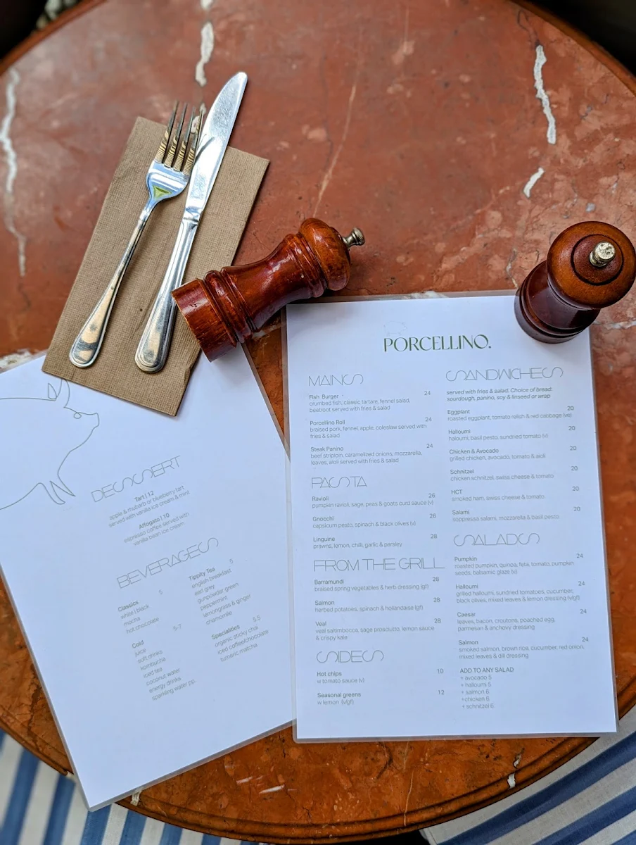 Menu, Porcellino
