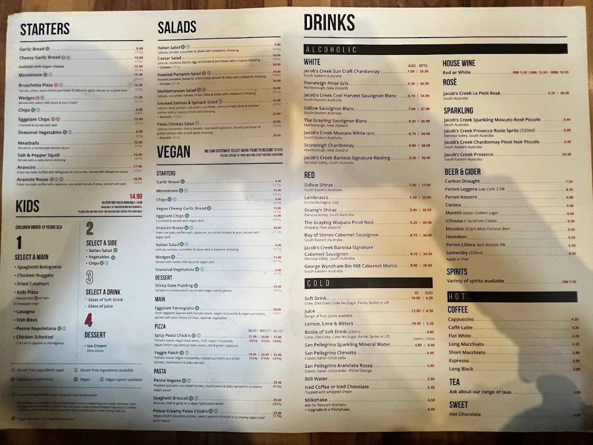 Menu, La Porchetta Mentone