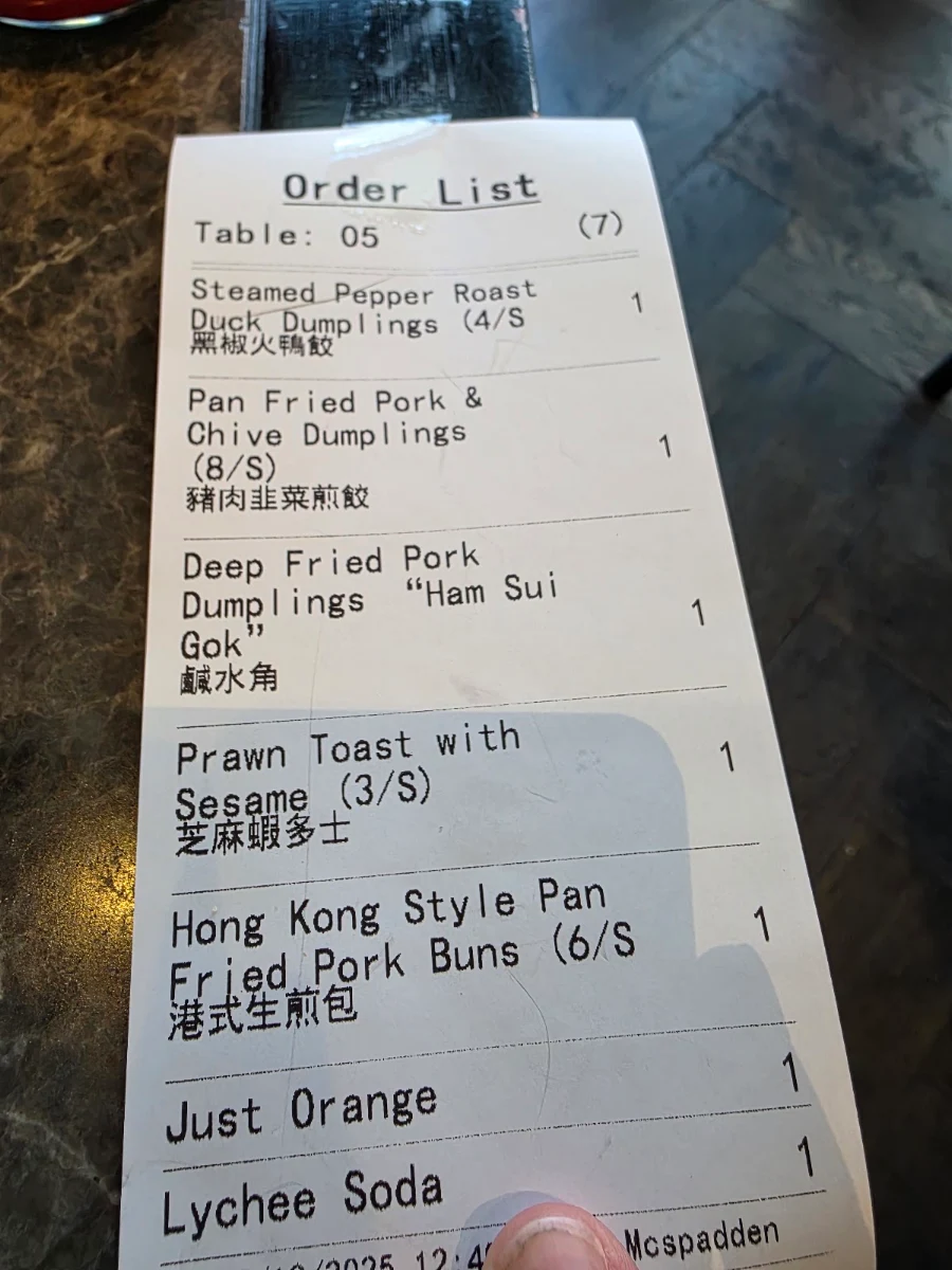 Menu, Hong Kong Chef Wollongong