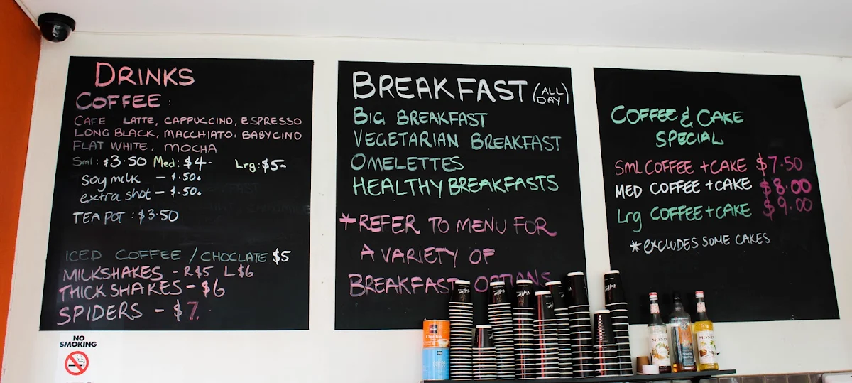 Menu, Detour Cafe and Catering Sunshine