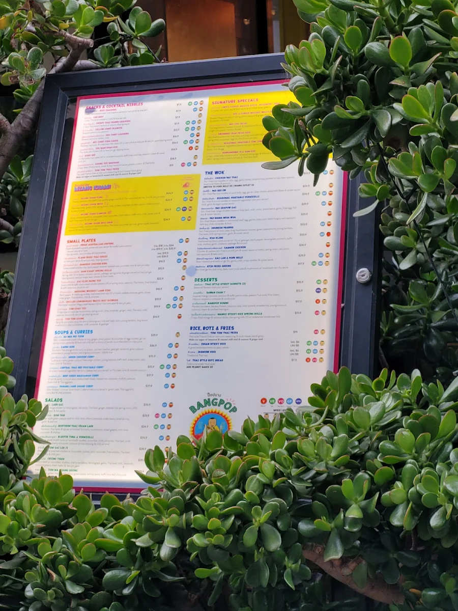 Menu, BangPop