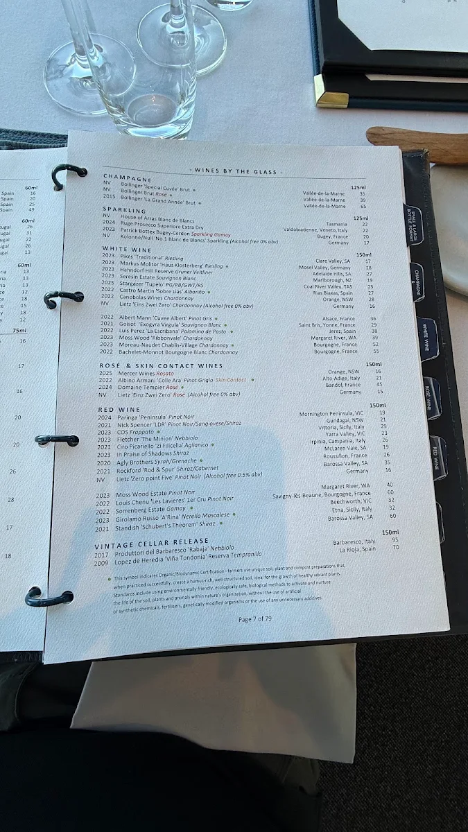 Menu, Jonah’s Restaurant & Boutique Hotel