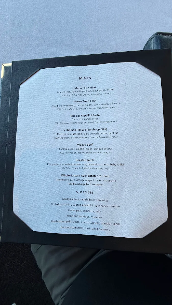 Menu, Jonah’s Restaurant & Boutique Hotel