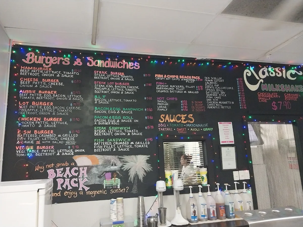 Menu, Horseshoe Bay Fish and Chips