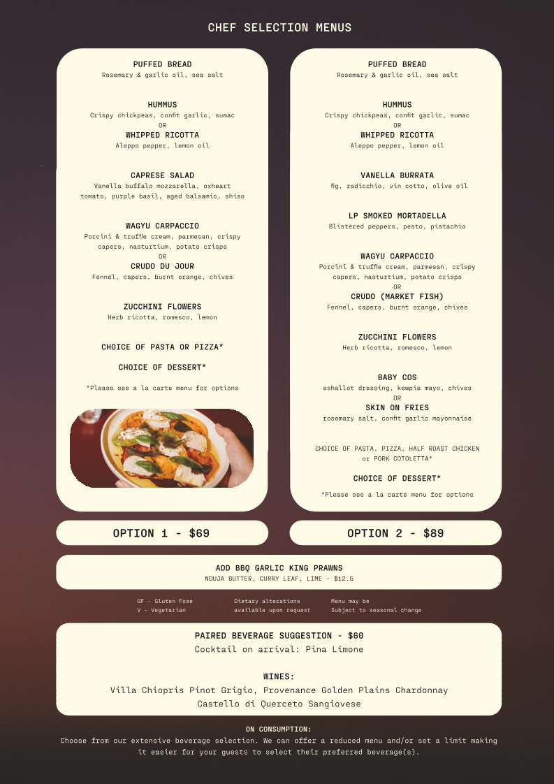Menu, MIINE