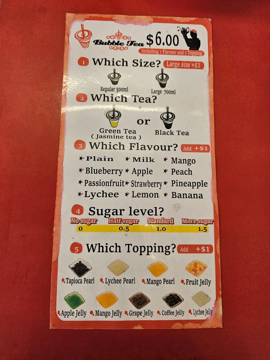 Menu, Onigiri Cafe Omu