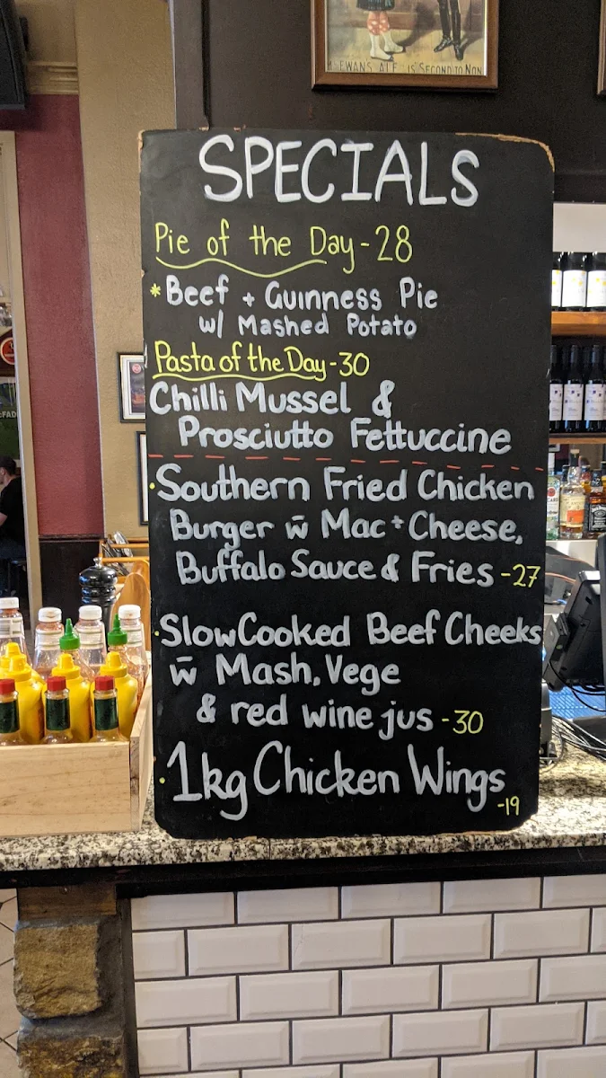 Menu, The Durham Castle Arms Pub