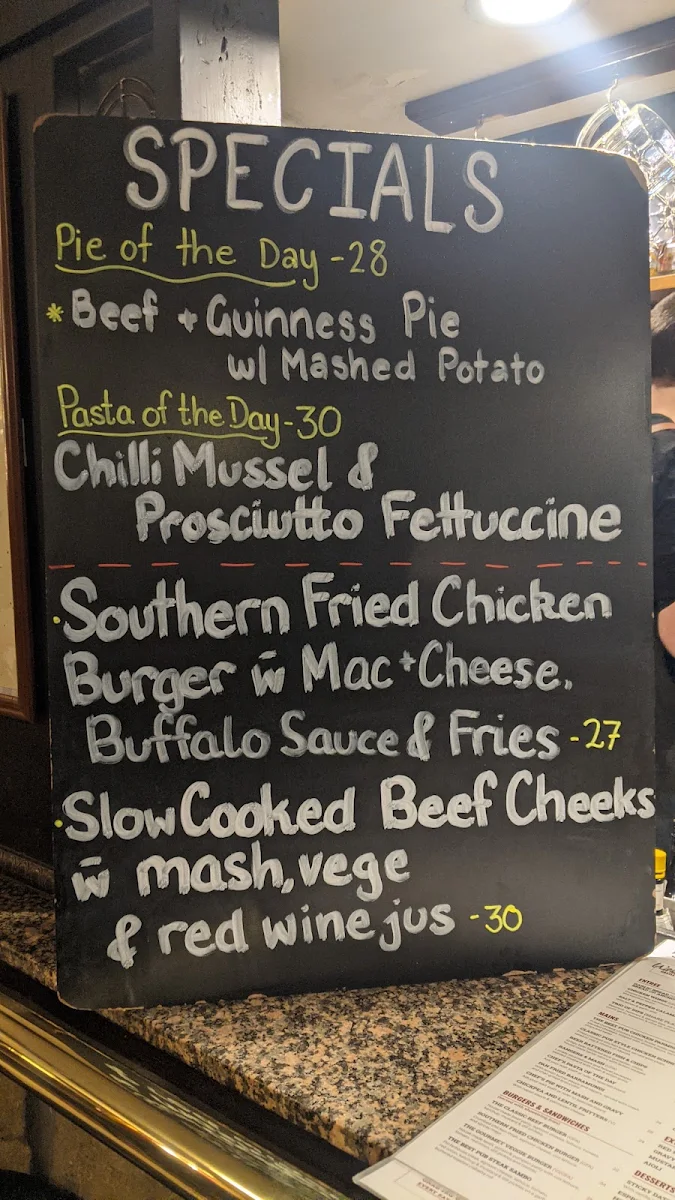 Menu, The Durham Castle Arms Pub