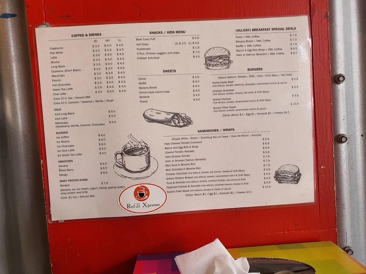 Menu, Refill Xpresso Vaucluse