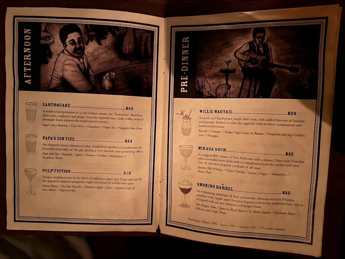 Menu, Beneath Driver Lane