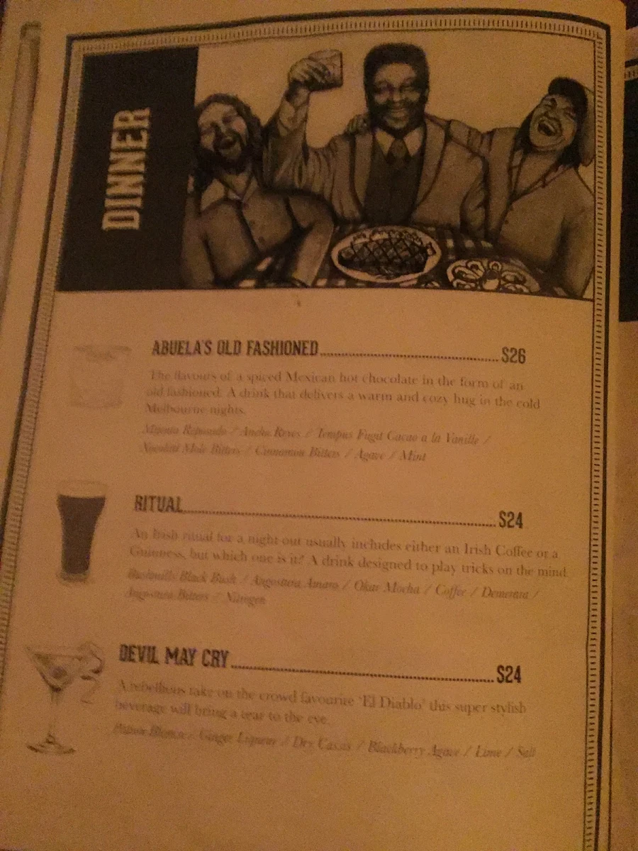 Menu, Beneath Driver Lane