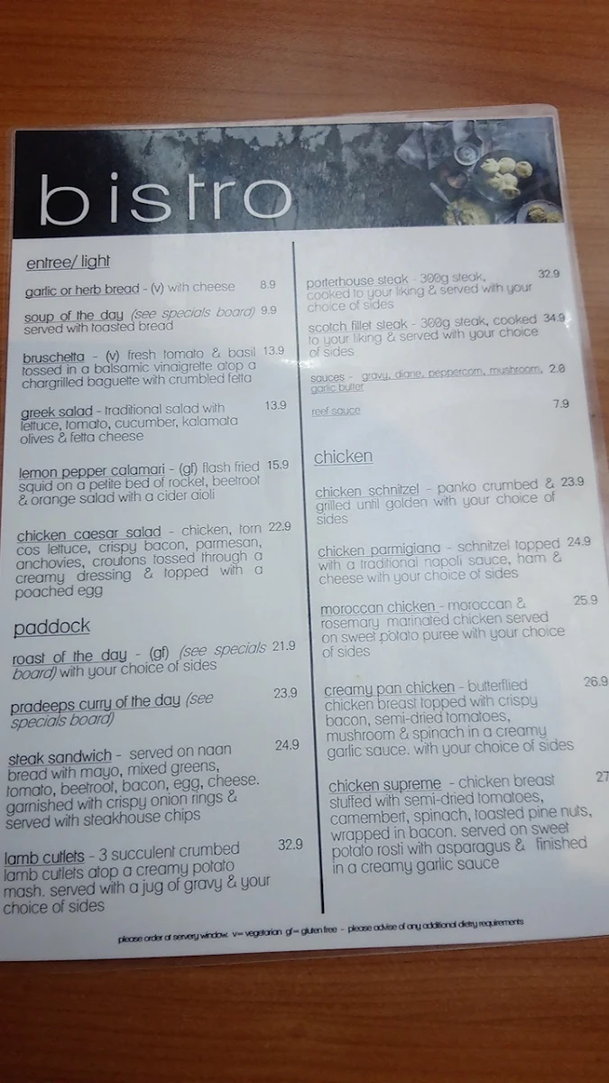 Menu, Lara Hotel