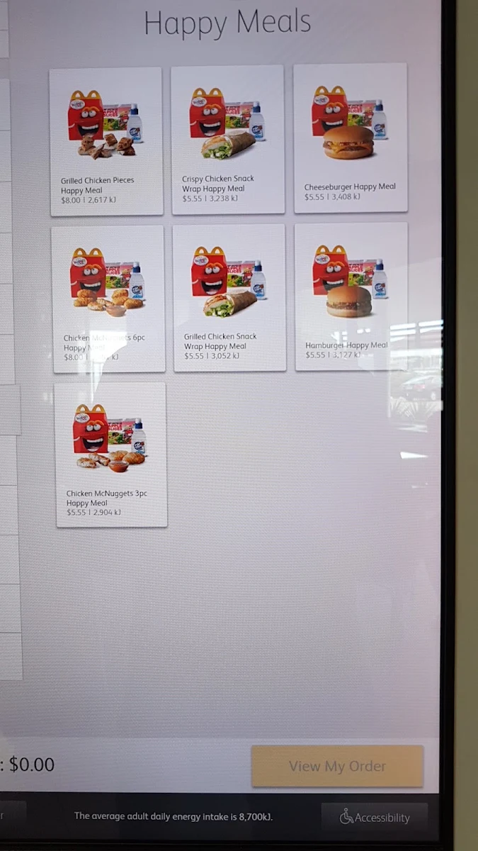 Menu, McDonald's Blacktown II