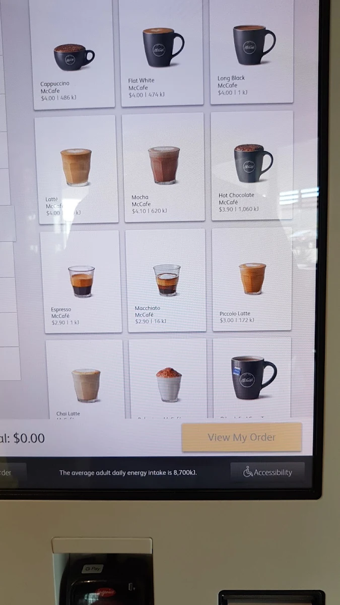 Menu, McDonald's Blacktown II