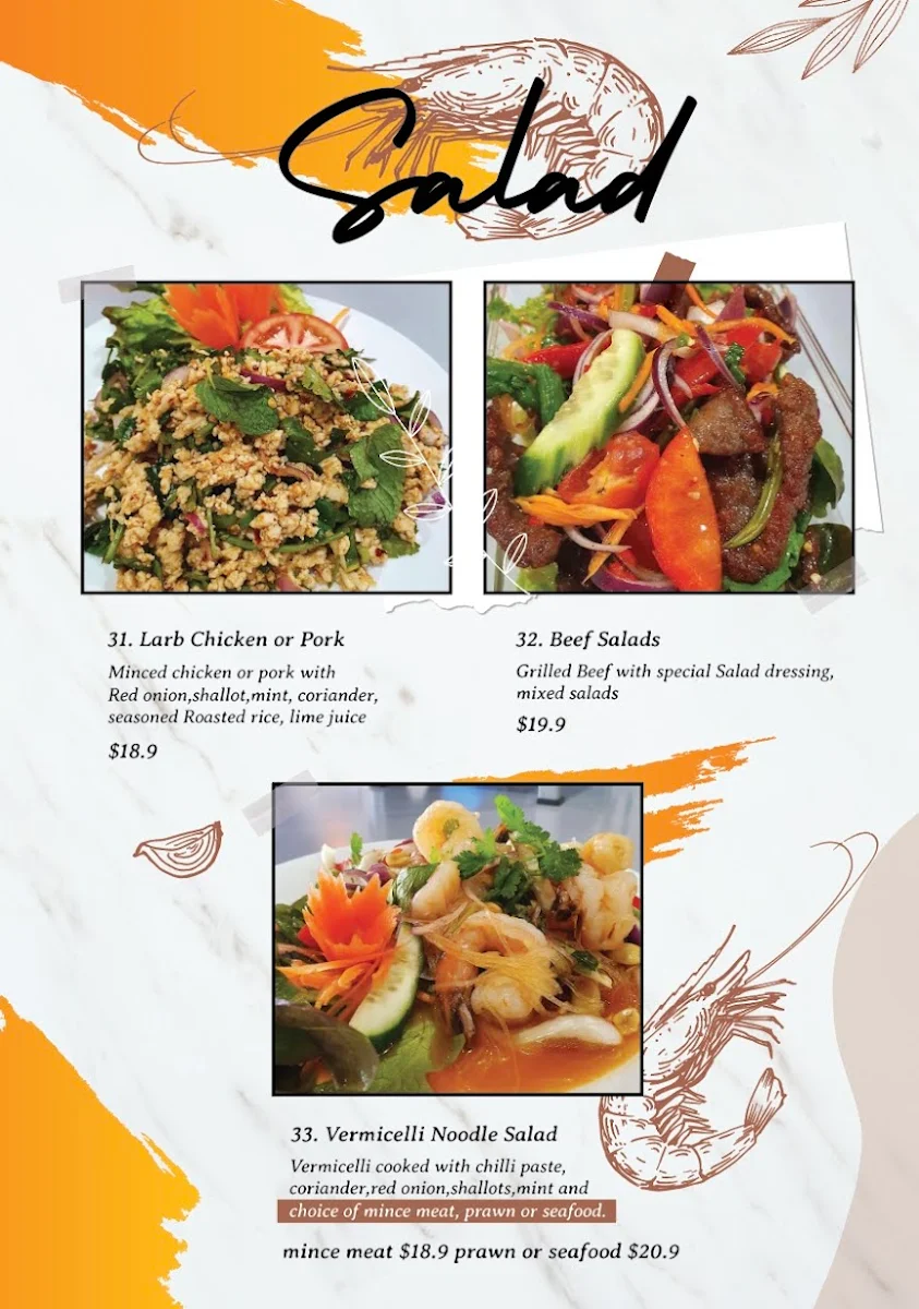 Menu, Fantastic Thai