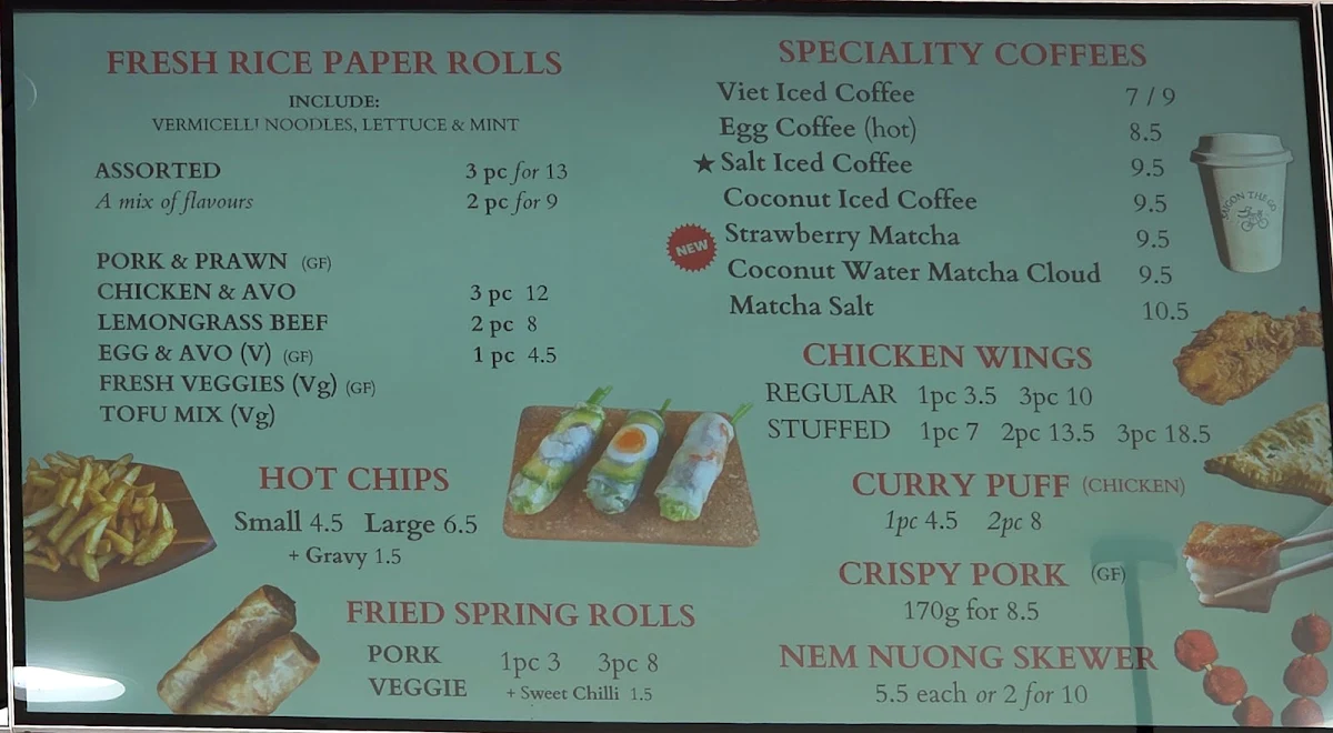 Menu, Saigon The Go