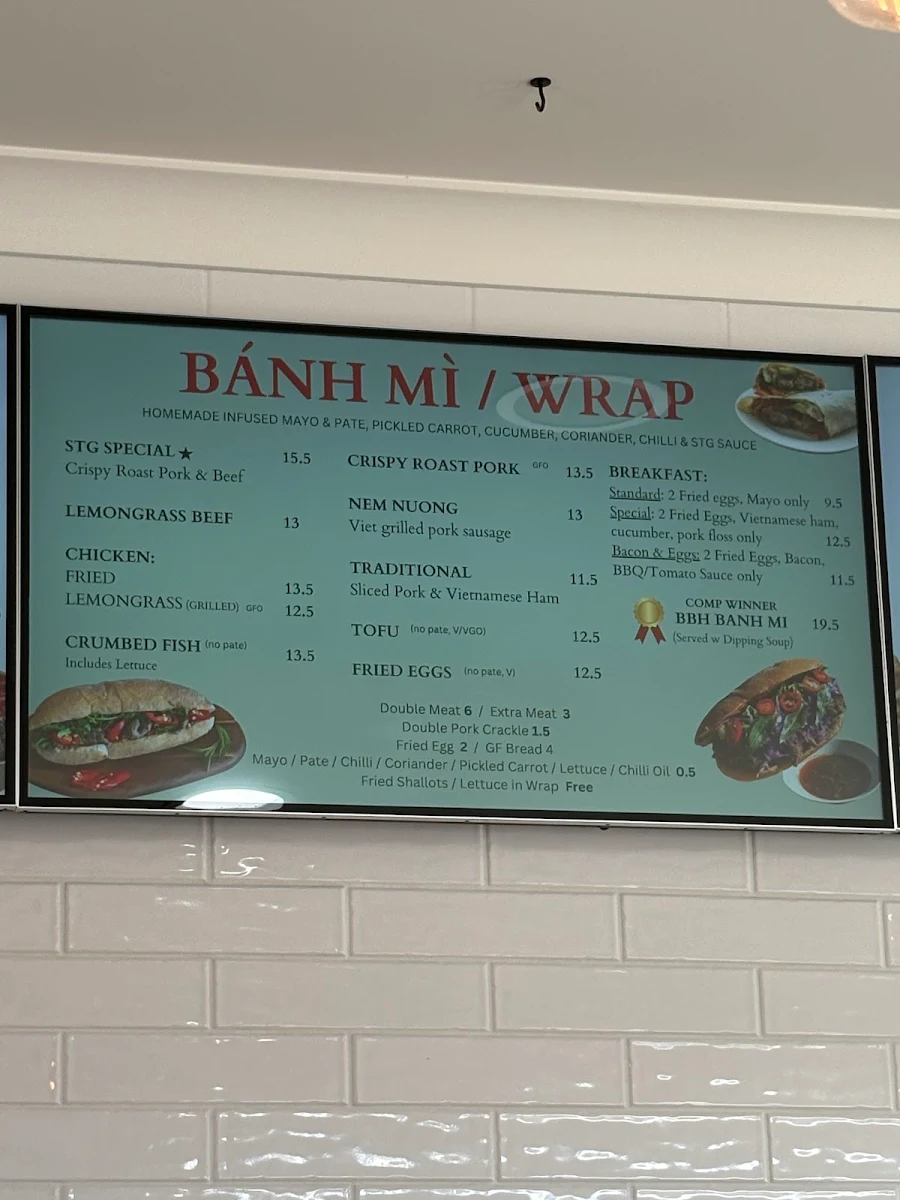 Menu, Saigon The Go