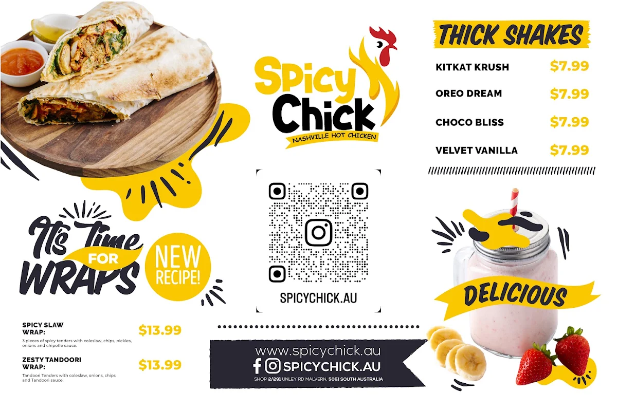 Menu, Spicy Chick (sefton park) halal certified