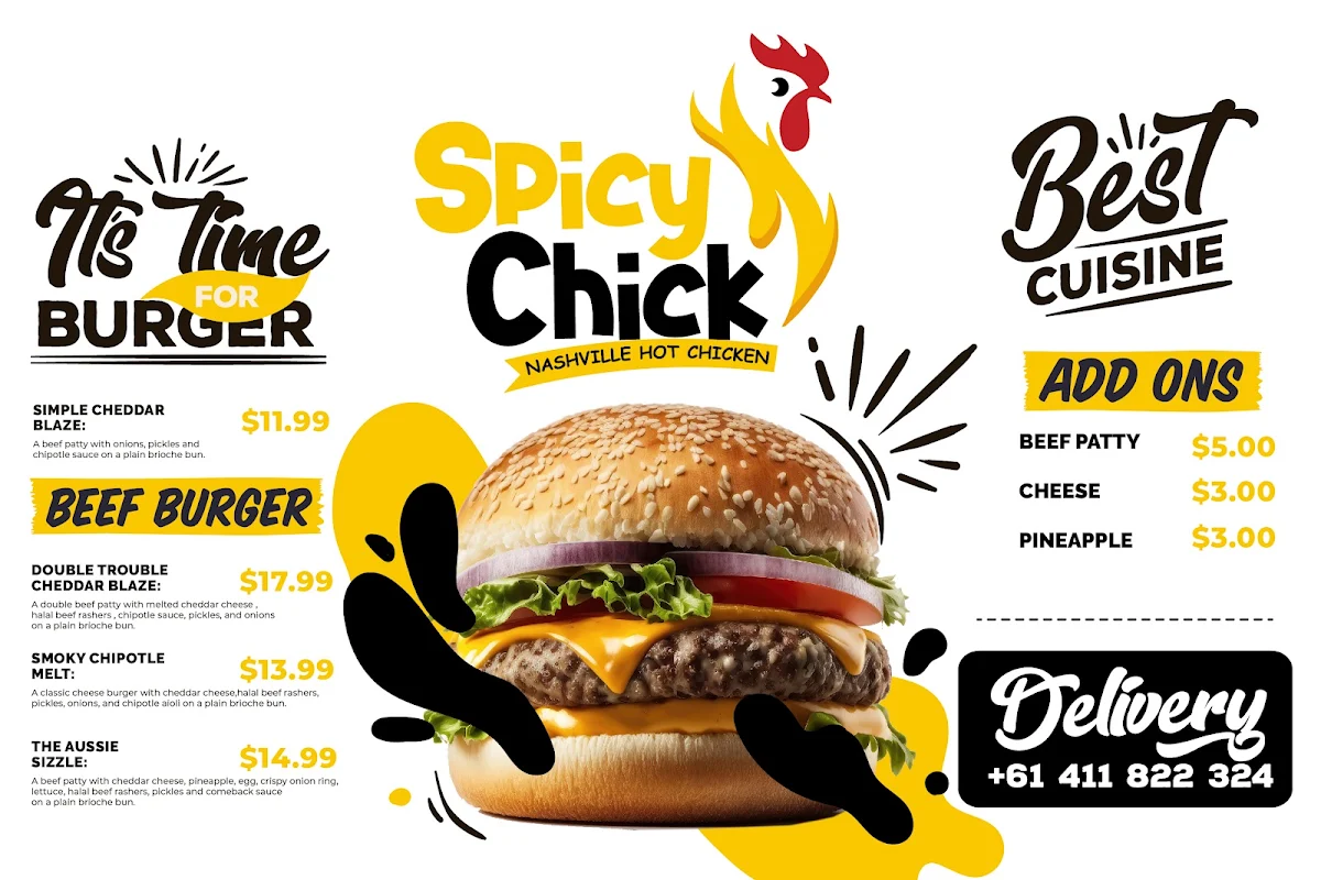 Menu, Spicy Chick (sefton park) halal certified