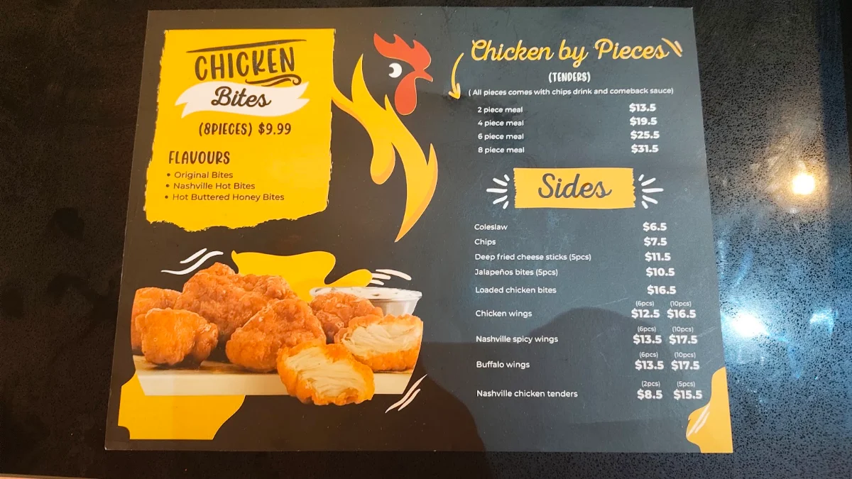 Menu, Spicy Chick (sefton park) halal certified