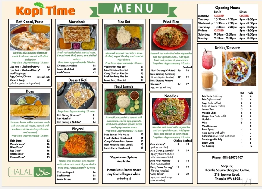 Menu, Kopi Time