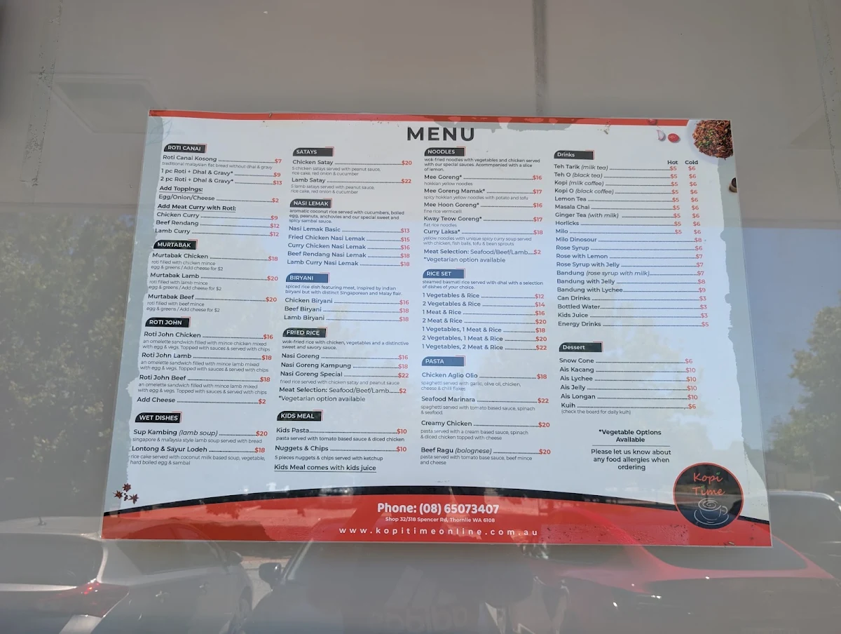 Menu, Kopi Time