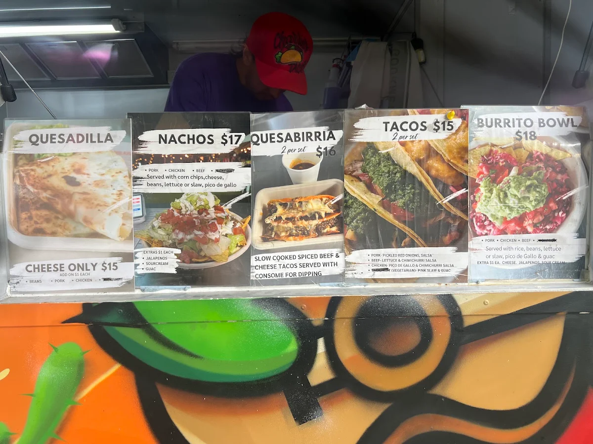 Menu, Charlies Tacos
