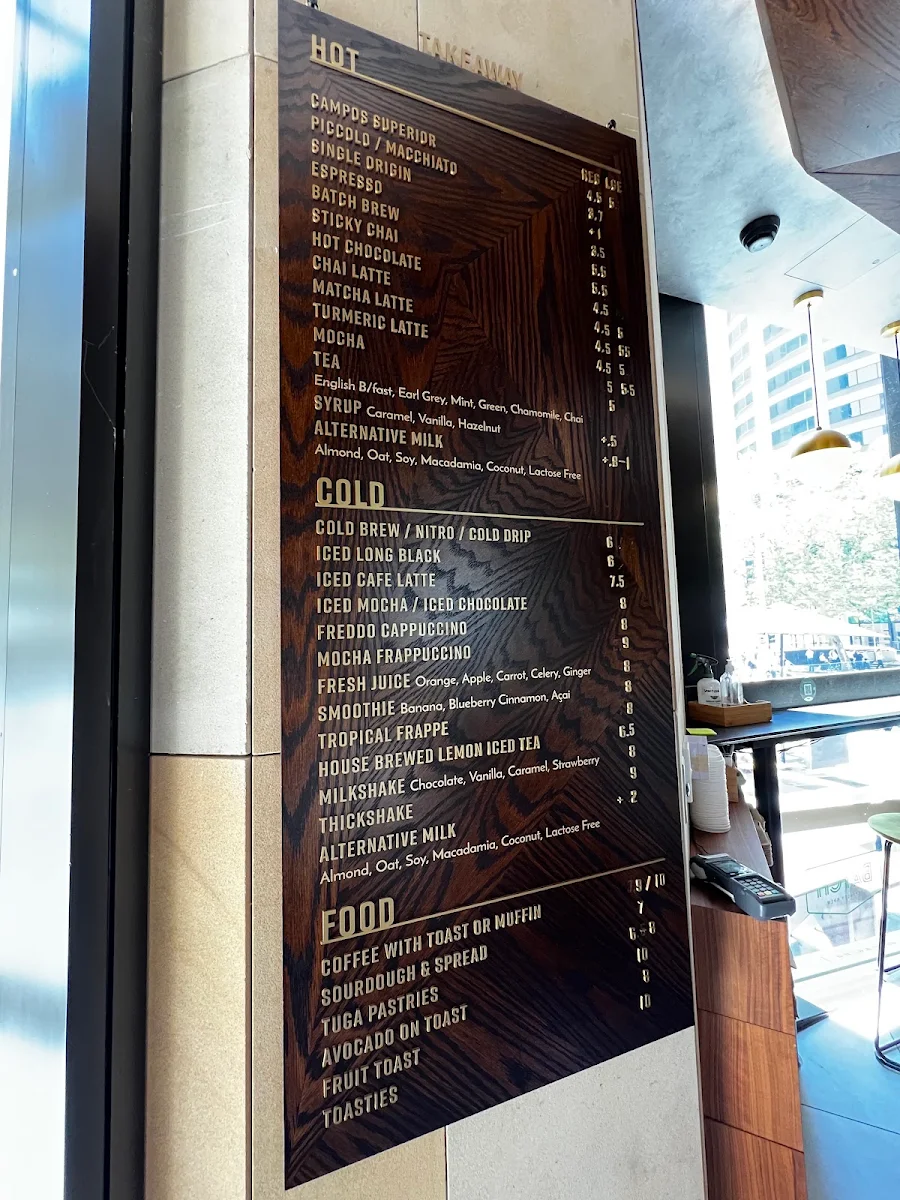Menu, BATCH ESPRESSO