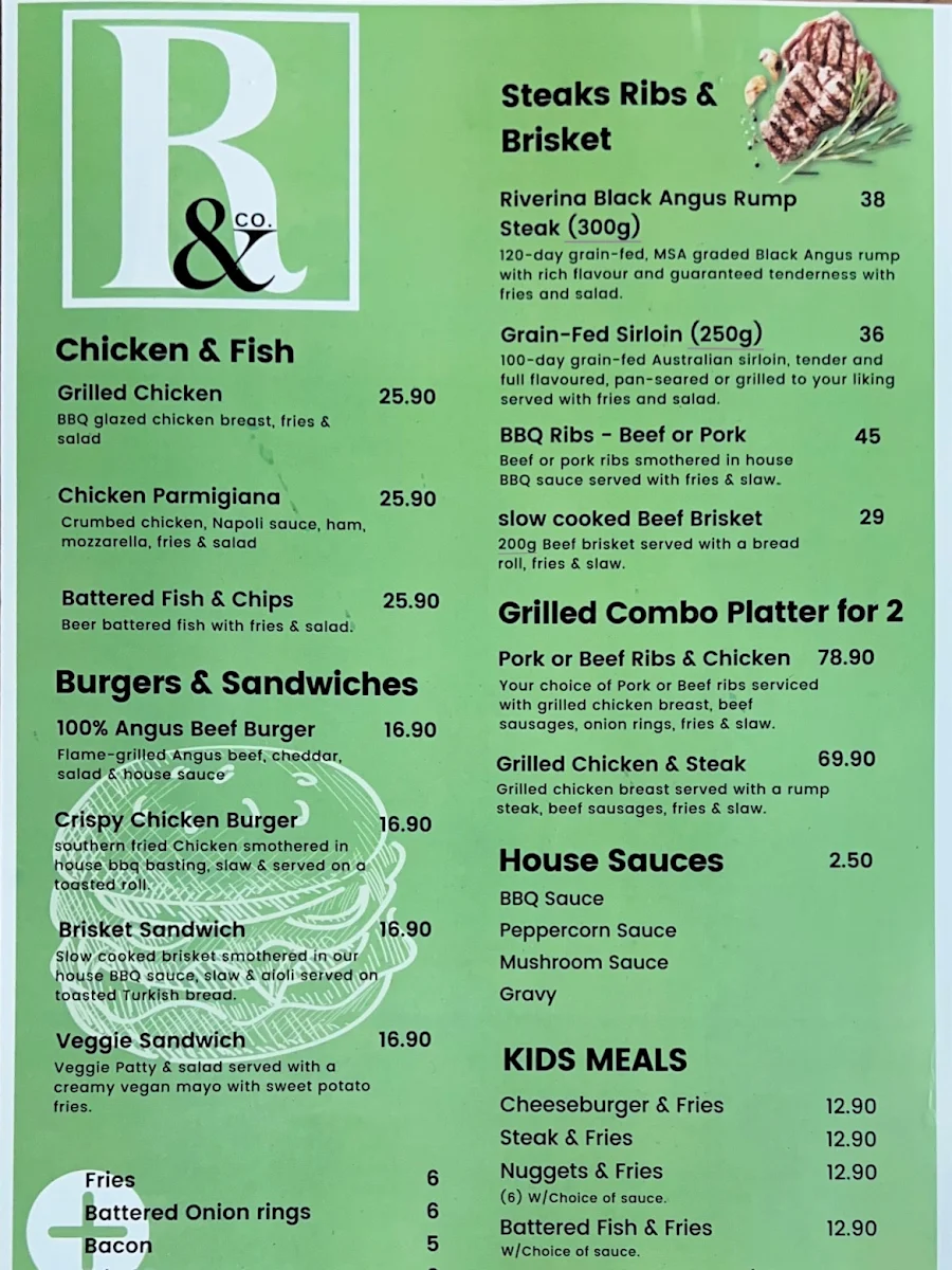 Menu, Ralph & Co Camp Hill