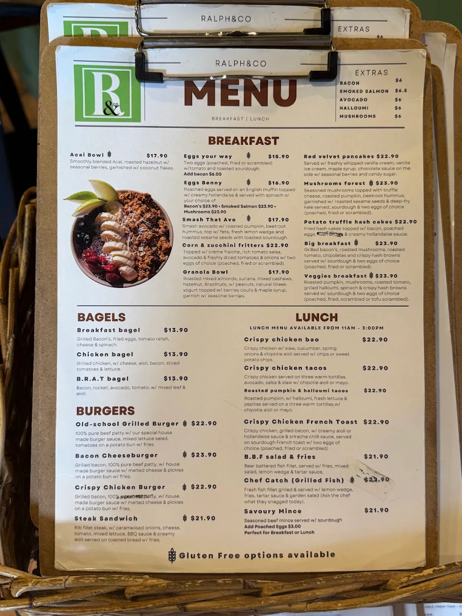 Menu, Ralph & Co Camp Hill