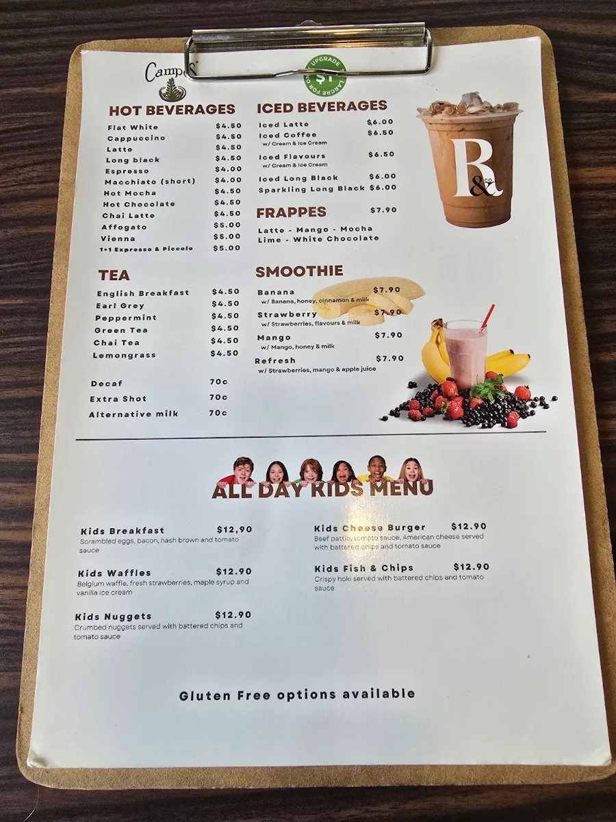 Menu, Ralph & Co Camp Hill