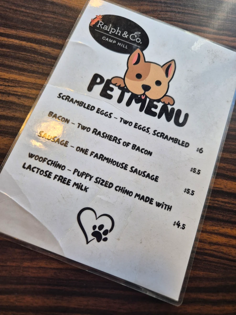Menu, Ralph & Co Camp Hill