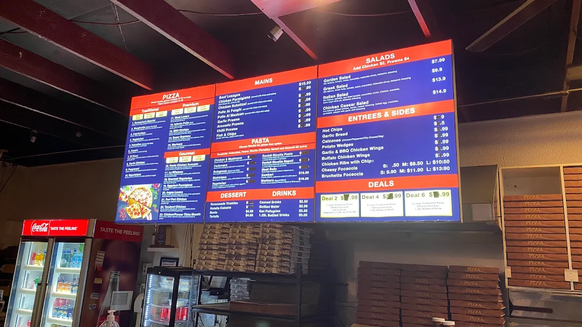 Menu, Domenicos Pizza & Pastaria, Beer Garden Footscray