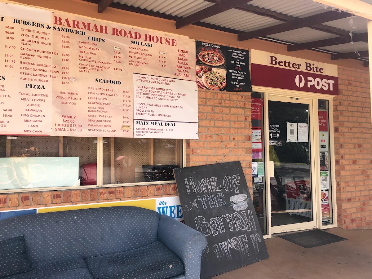 Menu, BARMAH AMPOL ROAD HOUSE
