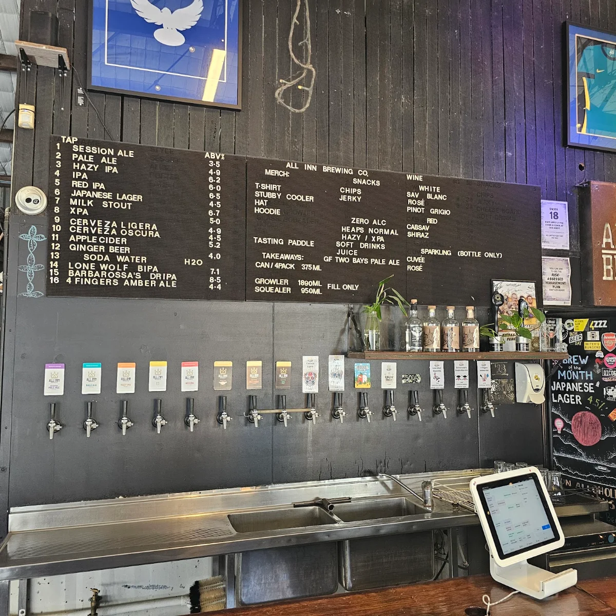 Menu, All Inn Brewing Co