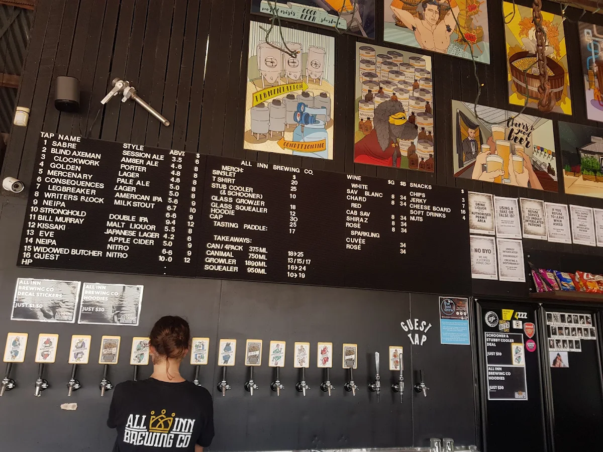 Menu, All Inn Brewing Co