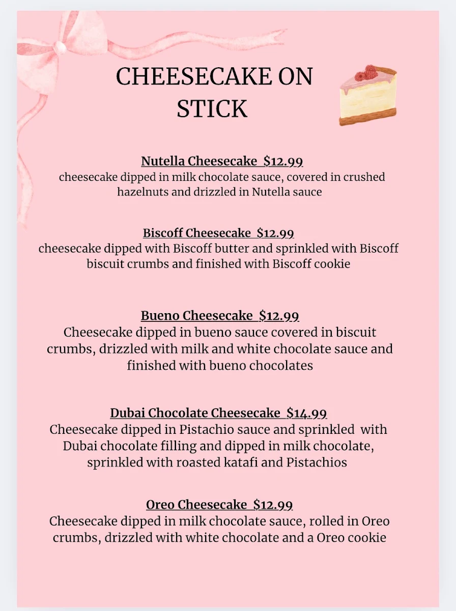 Menu, Matcha and Bakes