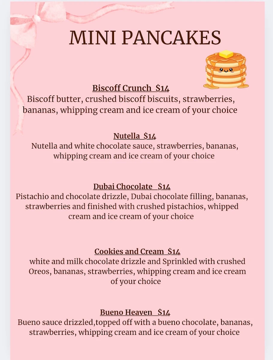 Menu, Matcha and Bakes