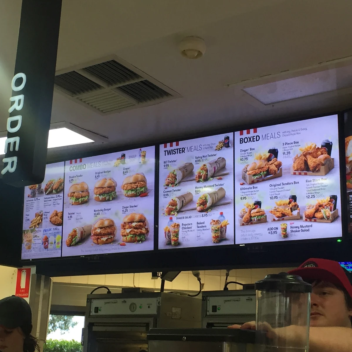 Menu, KFC Yass