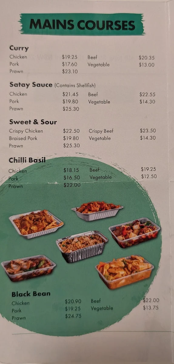 Menu, Paddy Chans