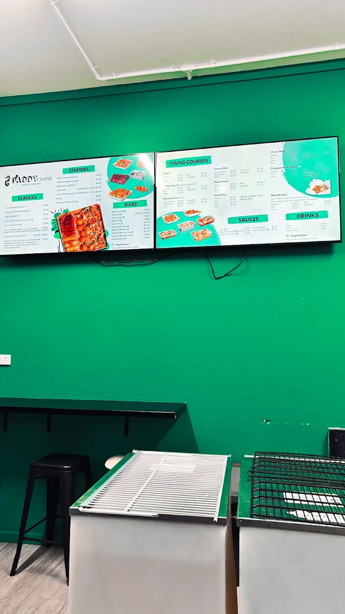 Menu, Paddy Chans