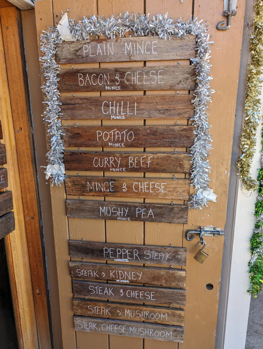 Menu, Samuel Gee Pies and Pastries