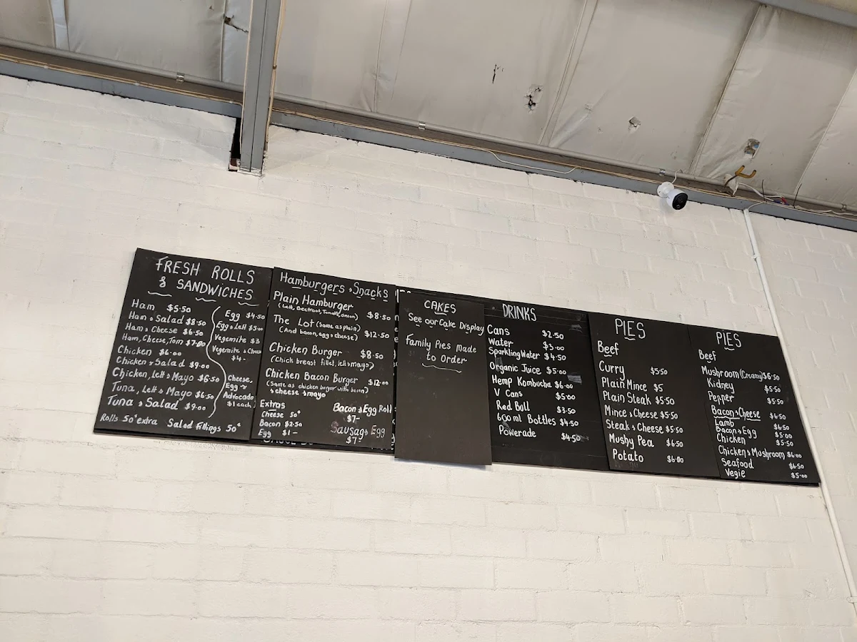 Menu, Samuel Gee Pies and Pastries