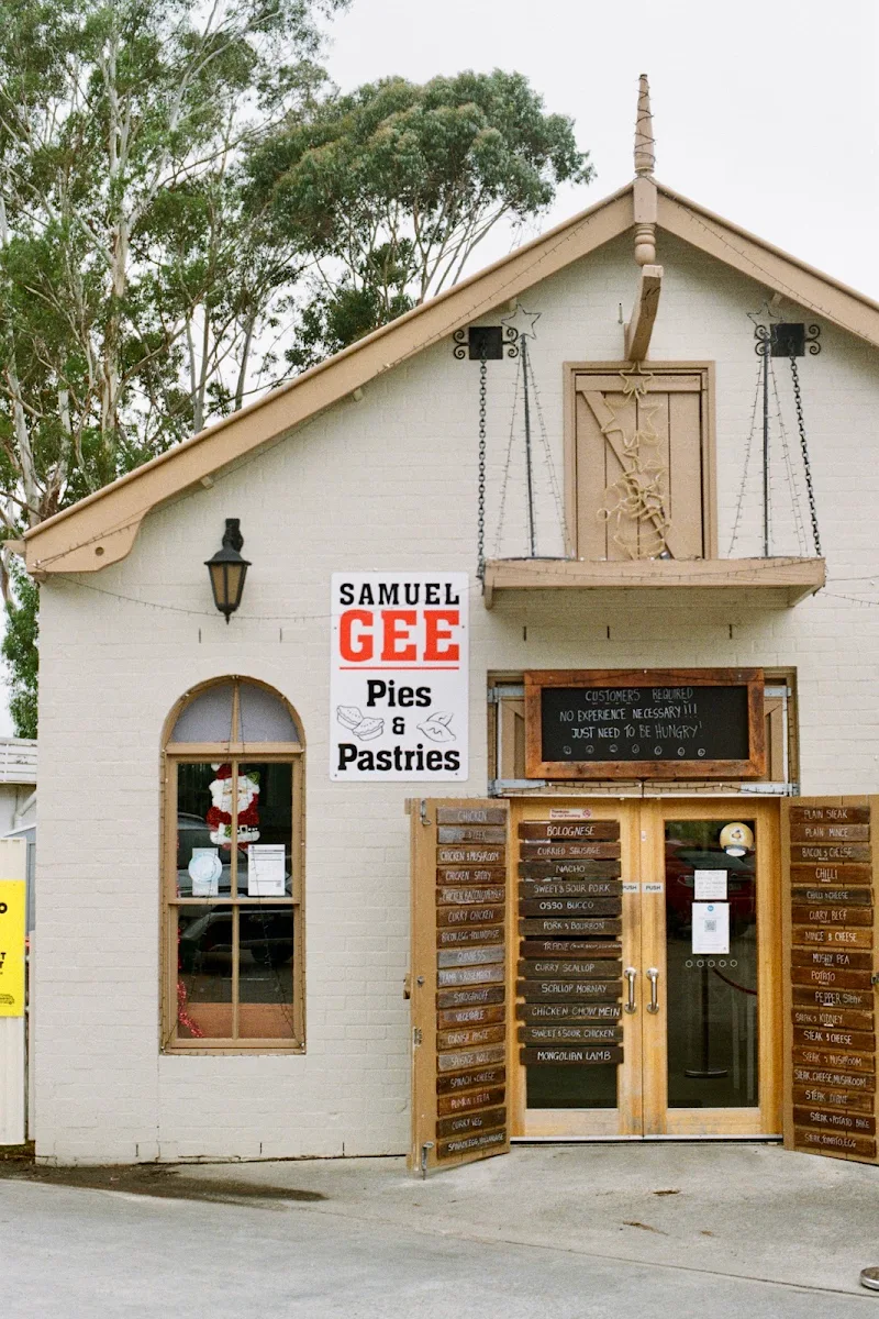 Menu, Samuel Gee Pies and Pastries