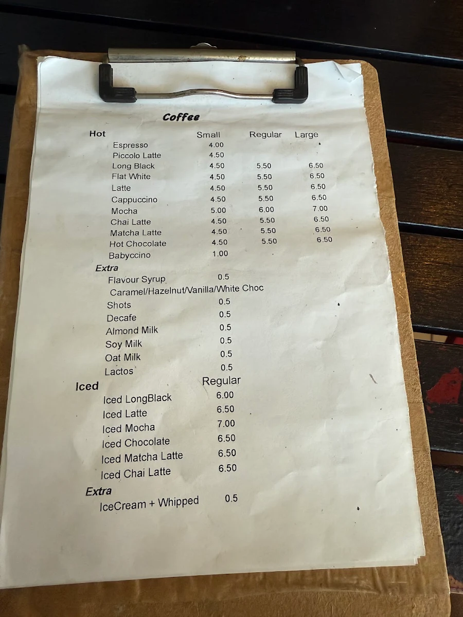 Menu, Bun & Expresso