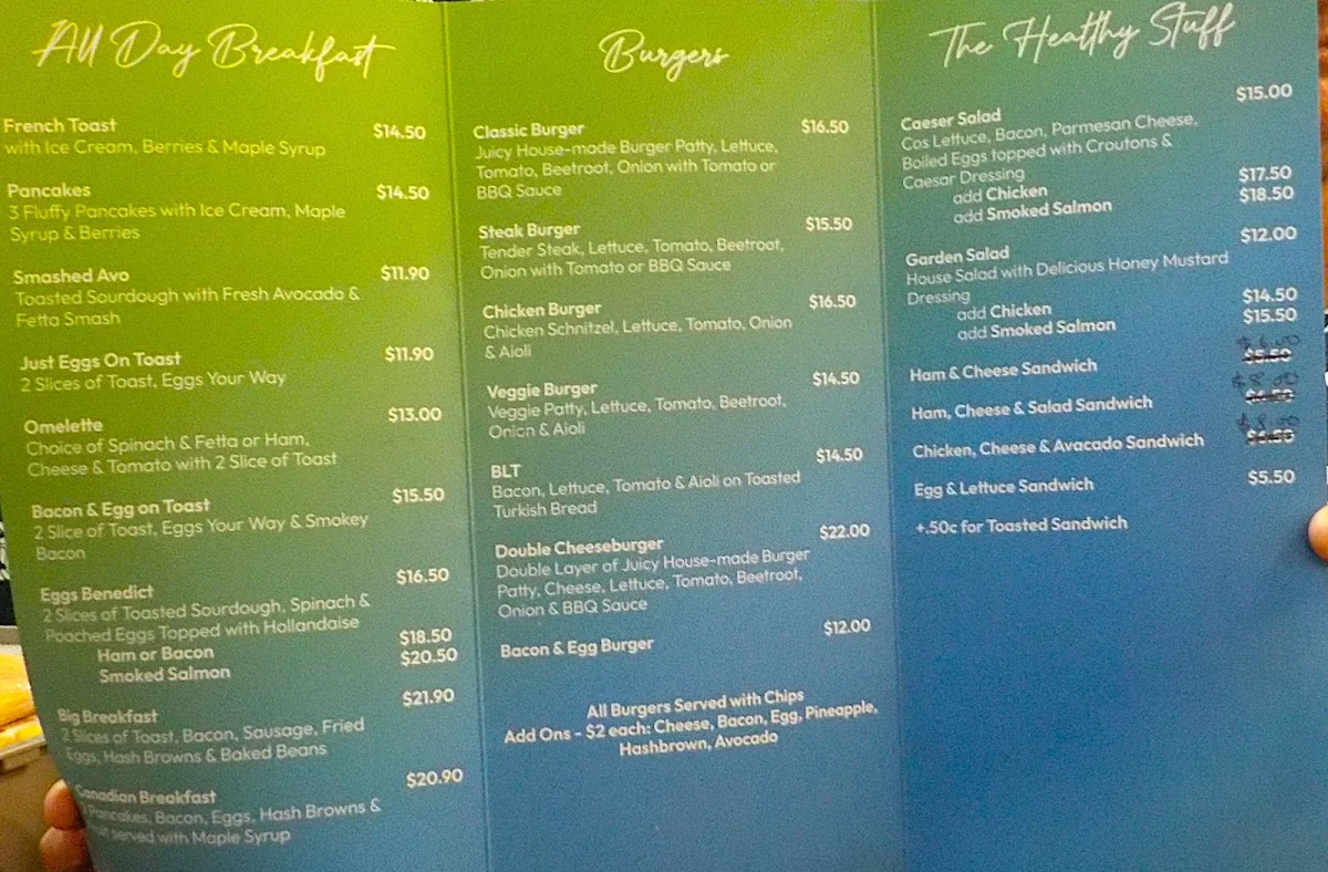 Menu, Luan's Cafe & Kitchen
