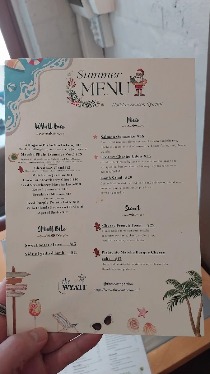 Menu, The Wyatt