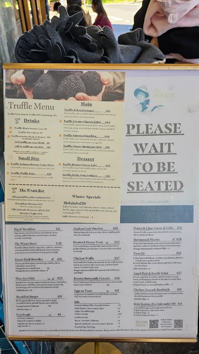 Menu, The Wyatt
